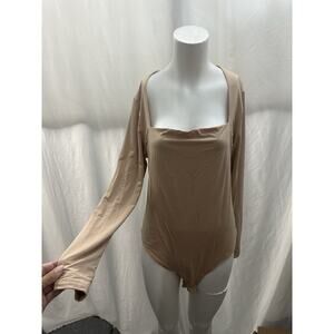 ReoRia Square Neck Long Sleeve Bodysuit - Size XL